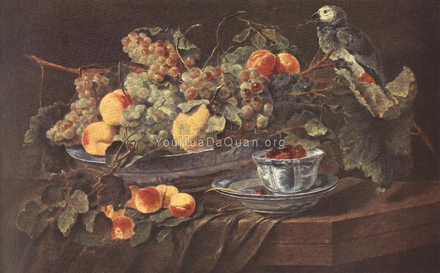 Still-life with Fruits and Parrot - 简·法伊特